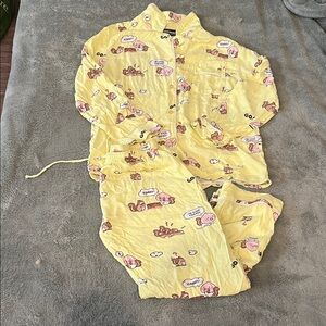 kakao FRIENDS Yellow Cartoon Print Kids Pajama Set